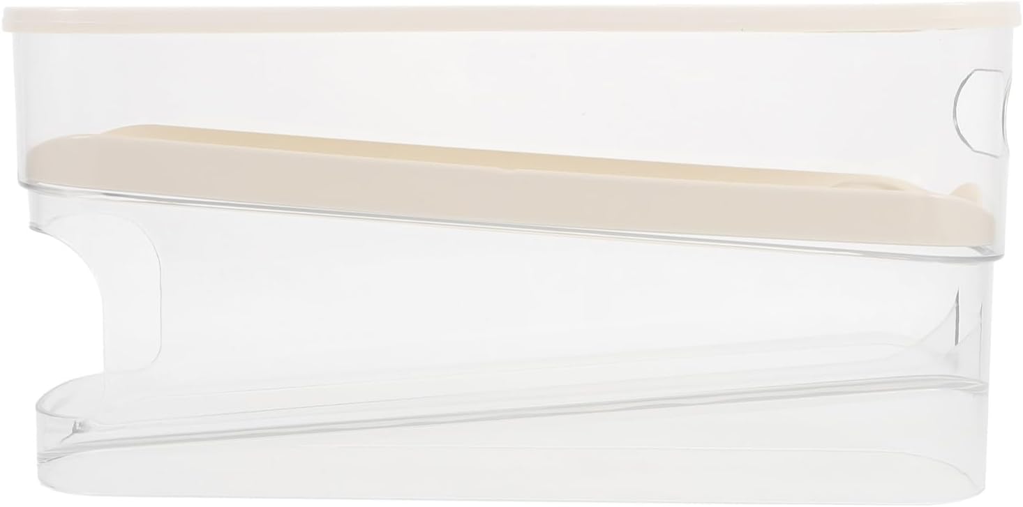 Gadpiparty Holder for Refrigerator Double Layer Organizer Automatic Rolling Dispenser Stackable Fridge Storage Fresh and Organized