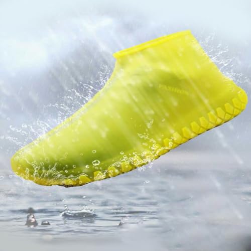 NOLITOY 1 par Unisex XL Cubrezapatos Amarillo para Días Lluviosos para Calzado Exterior y Fácil de Limpiar miniatura 6