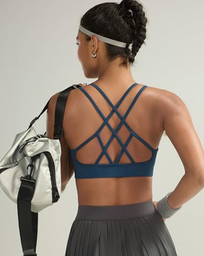 Image of RUNNING GIRL Sports Bras for Women 3Pack Strappy Bra