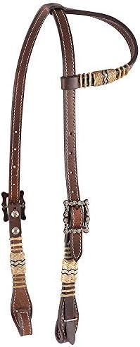 Slip Ear Headstall With Rawhide Trim