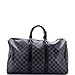 Louis Vuitton, Pre-Loved Keepall Bandouliere Bag Damier Graphite 45, Black