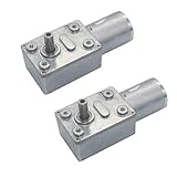 2PCS 4632-370 DC12V 2RPM Turbo Worm Geared Motor High Torque Turbine Worm Gear Box Reduction Motor 6mm Shaft