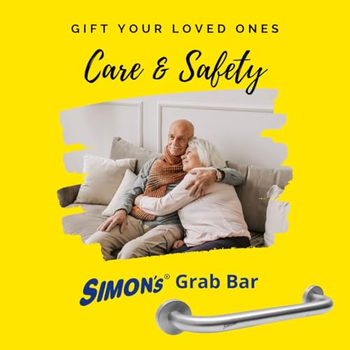 Image of Simon's 100% Stainless Steel 304 Heavy Duty Grab bar for Bathroom handrailing and Safety Handle for Elderly - 24 inch - Pack of 2