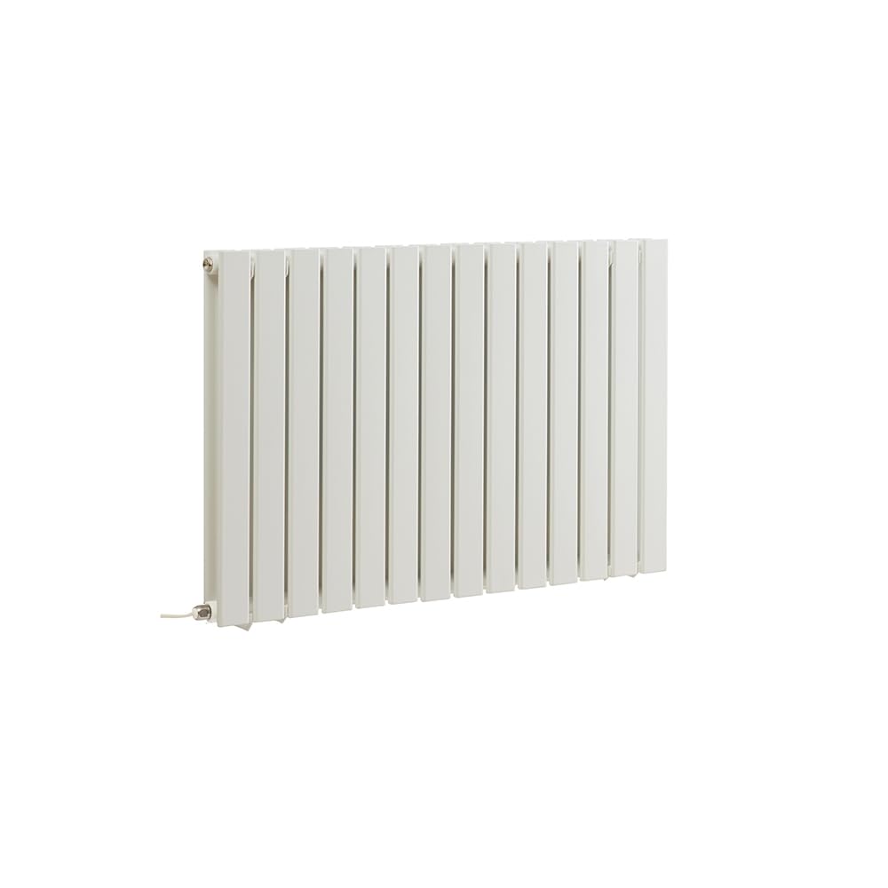 Milano White Alpha 1200W Horizontal Double Flat Panel Electric Radiator - 635Mm X 980Mm