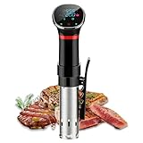 ÉCRAN LCD : doté d'un écran tactile LCD étanche avec des voyants lumineux clairs à 3 couleurs, cette cuisinière sous vide domestique offre un affichage intelligent qui vous tient au courant de l'état de cuisson