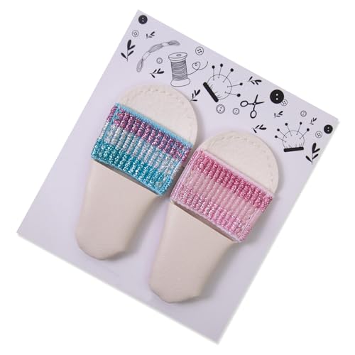 1 Pair Leather Thimble Finger Protector Knitting Finger Guards Tool Sewing Thimble For Needlework Quilting Embroidery