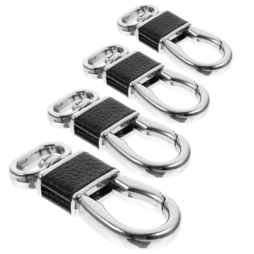 Beaupretty Llavero Mosquetón Colgante para Hombre de Aleación de Zinc y Cuero PU, Resistente y Reutilizable, Adecuado para Llevar Llaves en Pantalones o Bolsos