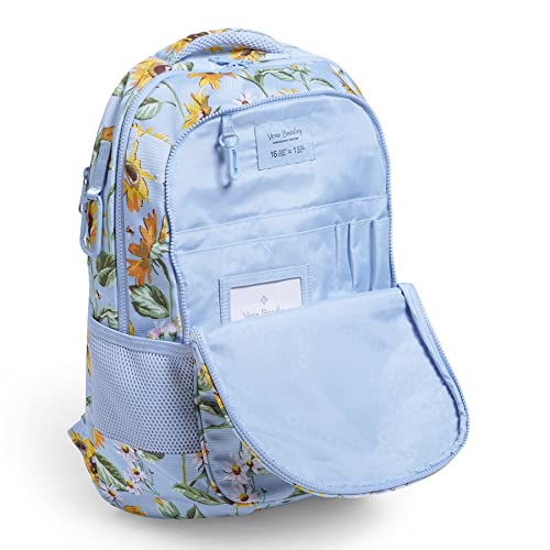 Vera Bradley Womens Recycled Lighten Up Reactive Grand Backpack Bookbag, Sunflower Sky, One Size Us #TOP2