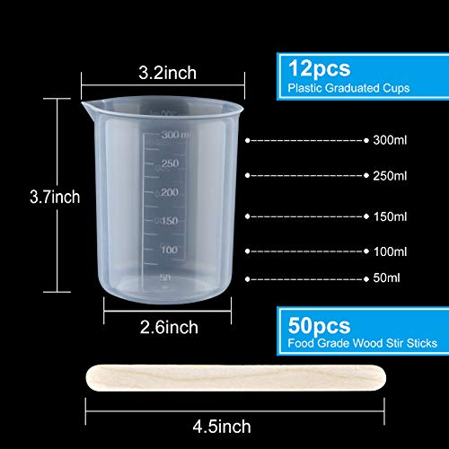 Vasos medidores plásticos 300 ml pack 12 miniatura 2
