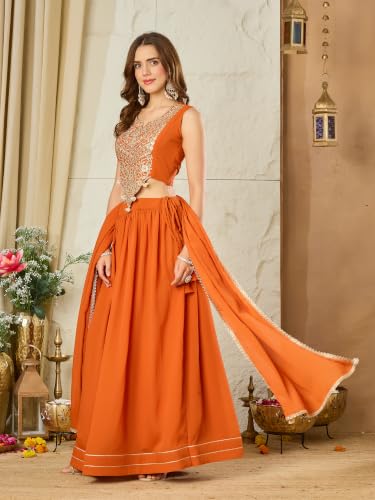 MOKOSH orange silk lehenga choli – image 3