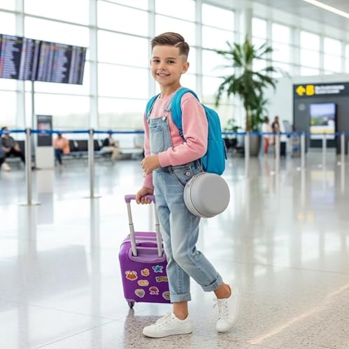 Image of Kids Travel Pillow with Cool Material,Neck Pillow for Traveling 100% Pure Memory Foam,Travel Neck Pillow with Zipper Box, Airplane Pillow for Traveling,Travel Essentials (Kids Pillow-Grey)