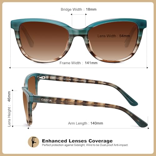 CARFIA Designer Cat-Eye Polarized Sunglasses — view 7