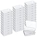 Nodaaiie 30 Pack Clear Plastic Beads Storage Containers with Hinged Lids, Small Rectangular Storage Boxes for Jewelry, Craft Supplies, and Small Items, 4.1 x 3 x 1 Inches