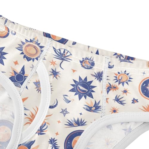 KLL Mystical Symbols with Snake Sun Moon Little Boys Comfort Briefs Underwear Cute Children Undies4