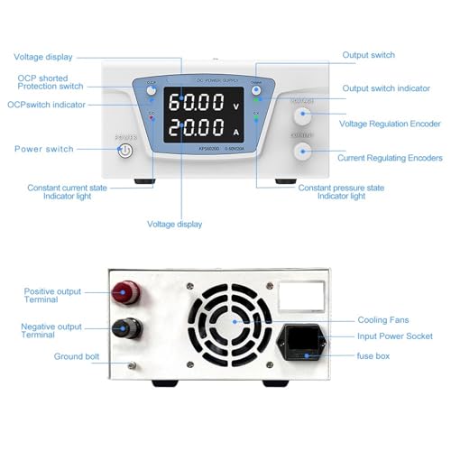 Alimentation de laboratoire stabilisée CC 15V source de tension variable - 7
