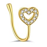 1 pieza falso piercing clip anillo nariz muñeca joyería para el cuerpo y piercing para las mujeres moda muñeca oreja corazón flores clip de anillos de nariz Durability
