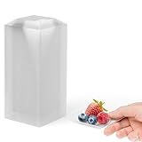 Exquisite Plastic Mini Square Appetizer Plates - 100 Ct Square plastic Dessert Plates - 2.95 Inch. x 2.95 Inch. (Clear)