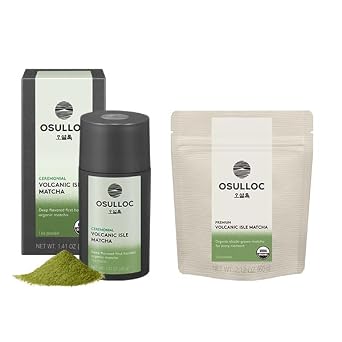 OSULLOC Volcanic Isle Matcha Powder, Ceremonial Grade & Premium Grade