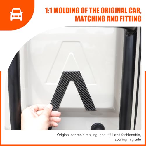 Image of Tailgate Decal Soft Carbon Fiber V-Shaped Sticker Compatible with INEOS Grenadier 2020-2026 Decorative Accessories (Black)