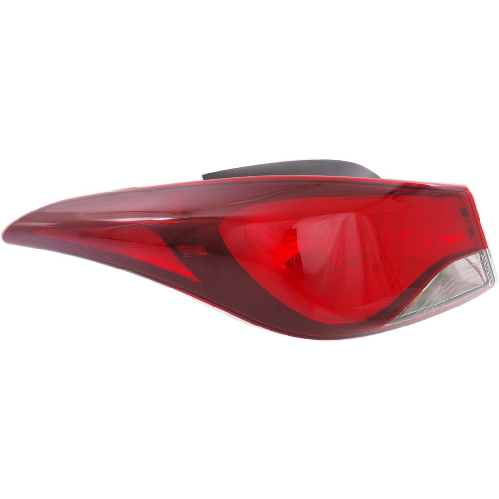 For Hyundai Elantra 2014 2015 2016 Tail Light Assembly Driver Side | Outer | CAPA Certified | Standard Bulb | Replacement For HY2804131, HY2804131C | 924013Y500