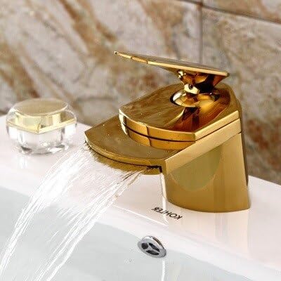 Robinetterie mitigeur cascade laiton mitigeur évier doré et robinet lavabo design
