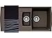 Produktbild SCHOCK hochwertige Küchenspüle aus Quarzkomposit 102 x 50 cm Lotus D-150 Bronze - CRISTADUR braune Spüle mit Abtropffläche ab 60 cm Unterschrank-Breite