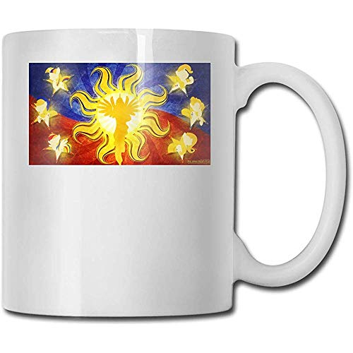 Philippine Brony Flag Taza de cerámica Taza Tazas de café divertidas Taza de cerámica de viaje Taza de té 330ml (Blanco)