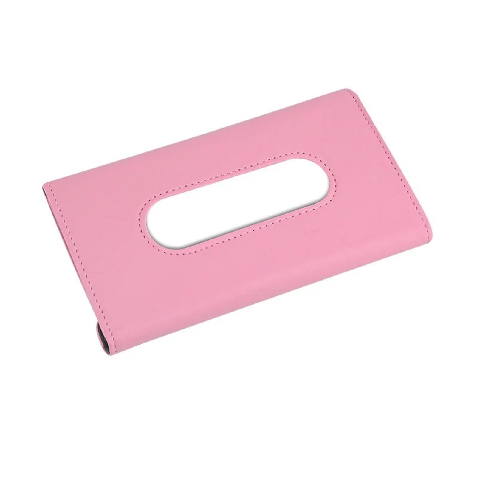 Car Trim Interior Car Visor Tissue Holder PU Leather Hanging Paper Towel Clip Napkin Backseat Case Auto Interior(Pink with tissue)
