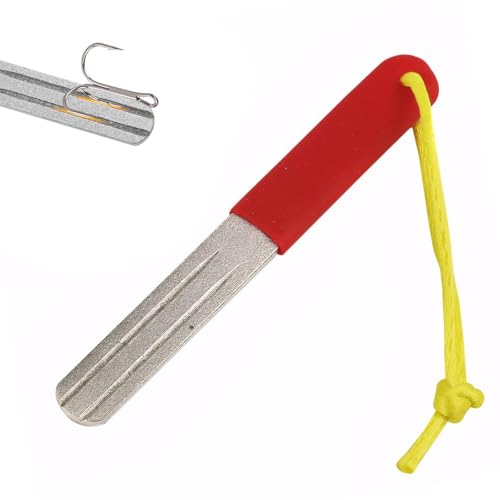 Kighdel Dart Sharpener Darts Repointing Tool Double Sided V-Groove Dart Sharpener with Handle Compact Slim Fishing Hook Hone Sharpening Tool for Fish Hook Darts Rapid Sharpening Reduced Bounce Outs