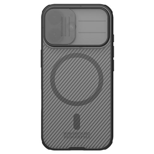 Image of Nillkin Case for Apple iPhone 17 (6.3 inch Inch) Camshield Pro Magnetic Case Works with Magsafe Charger Camera Slider Double Layered Protection TPU + PC (Corner Impact Air Bags) Transparent Black Color