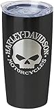 Harley-Davidson Core Willie G Skull Stainless Steel Travel Mug, Black HDX-98618