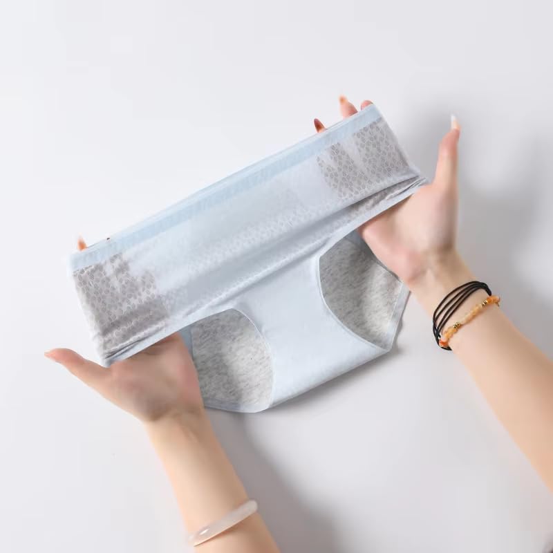 6 Piezas de Bragas de Algodón a Prueba de Fugas para Adolescentes Bragas para El Período Bragas Posparto Bragas Menstruales Ropa Interior Absorbente Bragas a Prueba de Fugas para Flujo Abundante Mu