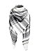 Womens Plaid Warm Fall Winter Soft Scarf Thick Cashmere Feel Ultra Soft Blanket Tartan Wrap Shawl Cozy Checked Black White
