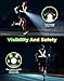 ISEYOU Running Lights for Runners, 500 Lumens Running Light with 45° Adjustable Tilt, 360° Reflective Vest & IPX4 Waterproof Rechargeable Light Up Gear for Night Walking/Cycling/Jogging/Hiking