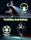 ISEYOU Lauflicht, 500 Lumen Lauflampe Joggen USC Wiederaufladbare, 45° Verstellbar&Wasserdichtes, Dual-Strap Brustlampe Sport mit 360° Reflektierende Leuchtweste für Camping Radfahren