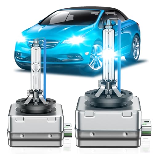 SENROBO D3S HID Bulb Fit for Buick Enclave LaCrosse Regal Envision 2014-2018 13587843 OEM 35W Projector D3S Xenon Headlight Bulbs Replace, 8000K Blue Super Bright D3SC1 Bi-xenon Light, Pack of 2 by SENROBO - Used condition - US$33.18