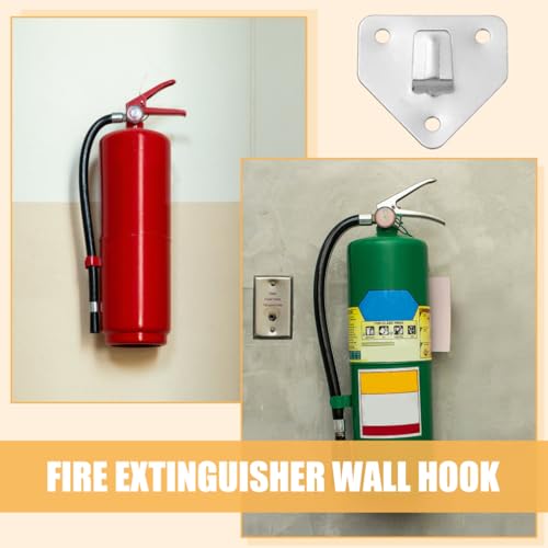 Miniatura 7 de Homoyoyo 8piezas Soporte De Pared Para Extintor De Incendios Gancho Metálico Duradero Para Montaje Pared Fácil Instalación Y Uso Seguro