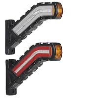 2 x LED Leuchten LKW Begrenzungsleuchten,12-24V LED Seitenmarkierungsleuchten ,Wasserdichte Positionsleuchte Seitenmarkierungsleuchten für LKW PKW, Auto Wohnwagen KFZ Lampe Leuchte Licht,Weiß/Rot/Gelb