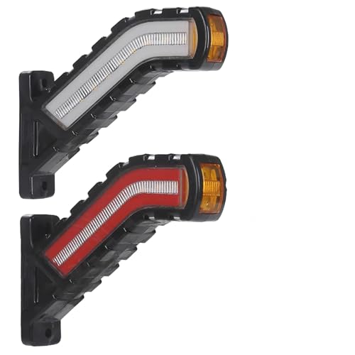 2 x LED Leuchten LKW Begrenzungsleuchten 12-24V LED Seitenmarkierungsleuchten Wasserdichte Positionsleuchte Seitenmarkierungsleuchten für LKW PKW Auto Wohnwagen KFZ Lampe Leuchte Licht Weiß/Rot/Gelb