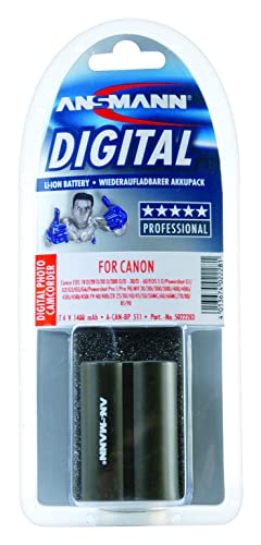 ANSMANN Kamera Akku BP 511 Li-Ion 7,4V 1400mAh - ideal für Canon EOS 5D 10D 20D 30D 40D 50D 300D / PowerShot G1 G2 G3 G5 G6 Pro 1 Pro 90 IS / MV30 MV30i MV300i MV400 MV400i MV430i MV450i MV450i uvm. - Image 4