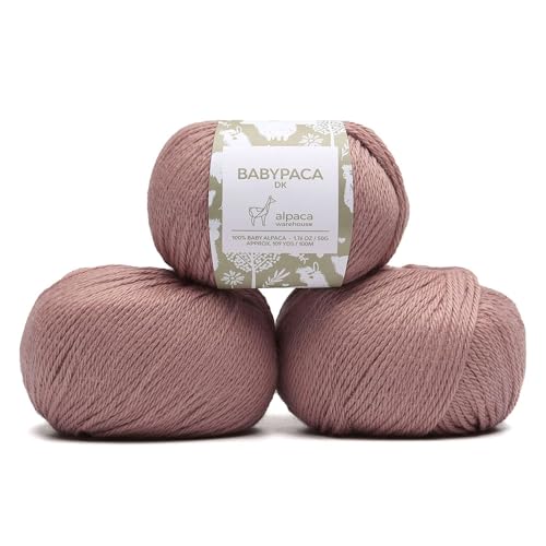 100% Baby Alpaca Yarn Rose