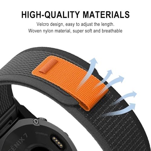 SumRioo QuickFit 22mm Watch Strap for Garmin Fenix 8/8 Solar 47mm/Fenix E/Fenix 7 Pro/Fenix 7/6 Pro/6/5 Plus/5 - Image 3