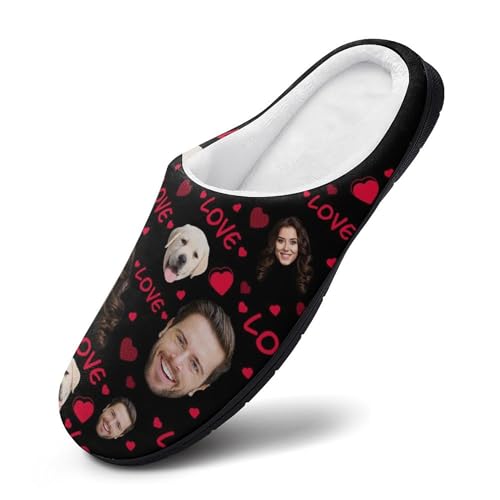 Personalized Dog Face Slippers Custom Pet Photo Family Slippers for Women Men Funny Pet Face House Slippers4