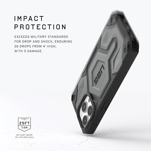 URBAN ARMOR GEAR UAG Case Compatible with iPhone 15 Pro Case 6.1" Monarch Pro Silver Built-in Magnet Compatible with MagSafe Charging Premium Rugged Military Grade Dropproof Protective Cover - Image 3