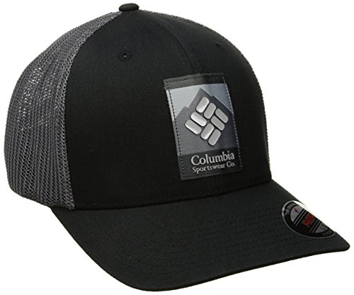 Columbia Men's Mesh Ball Cap, Black/Columbia Patch, Large/X-Large