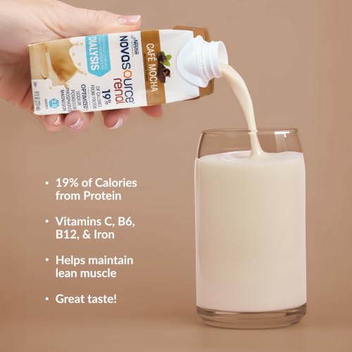 Image of Nestle Novasource Renal Nutritionally Complete Formula Cafe Mocha Flavor 8 oz Carton 24 Ct