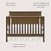 Child Craft Sheldon 4-in-1 Convertible Crib, Baby Crib Converts to Day Bed, Toddler Bed and Full Size Bed, 3 Adjustable Mattress Positions, Non-Toxic, Baby Safe Finish (Cocoa Bean Brown)