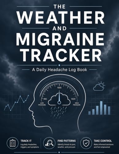 Weather and Migraine Tracker: A Daily Headache Log Book to Record Triggers, Symptoms, Aura, Pain Levels, Weather Conditions, Medications, and Relief - with Episode Timeline and Severity Chart