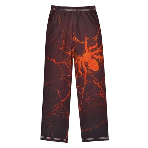 Pajama Pants Cool Red Spider Web Hand Drawn Long Sleep Pants Lounge Bottoms2