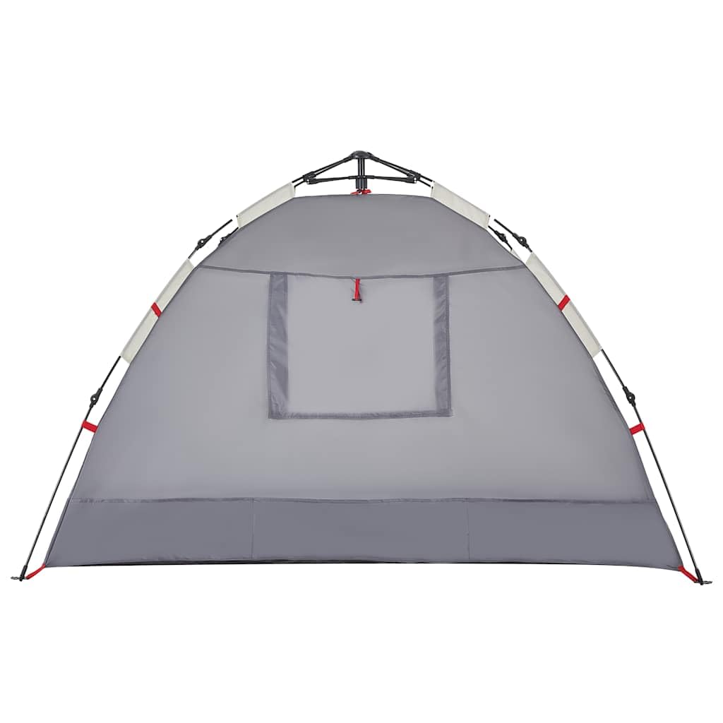 Tenda da spiaggia per 2 persone, colore grigio, con sistema di sgancio rapido, poliestere impermeabile con rivestimento in PU, leggera e portatile, per spiaggia, sabbiera e piscina per bambini